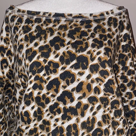 Free People Leopard Print Terry Sweatshirt - Picture 2 of 16